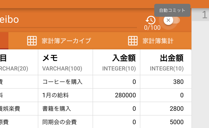 サインアウト状態の表示